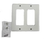 2-Gang Decorex Faceplate, White